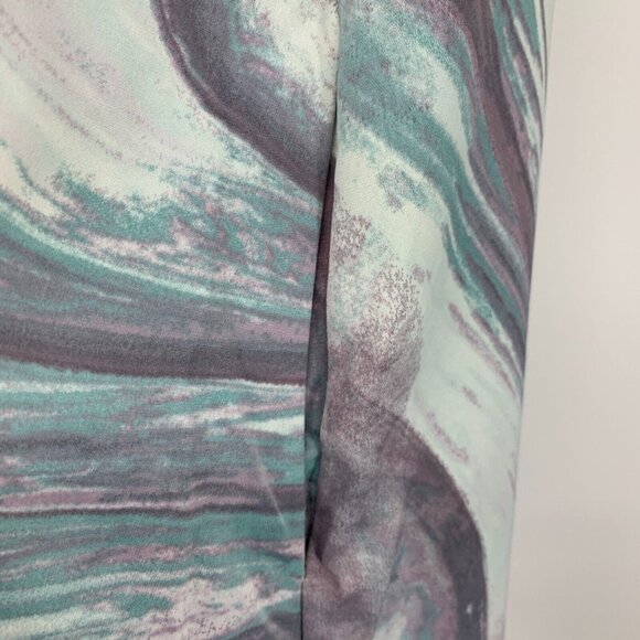 A New Day Dress Blue Purple Marble Swirl Halter Neck Sleeveless NWT - Picture 6 of 10